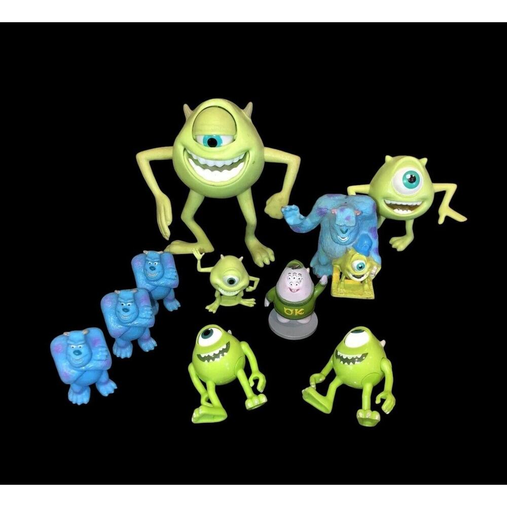 10 Pc Bundle MONSTERS INC FIGURE LOT PIXAR DISNEY‎ MIKE SULLY TOYS Cake Topper